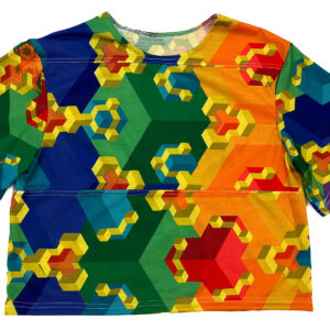 Multicolor Geometric Crewneck T-shirt (Sample)